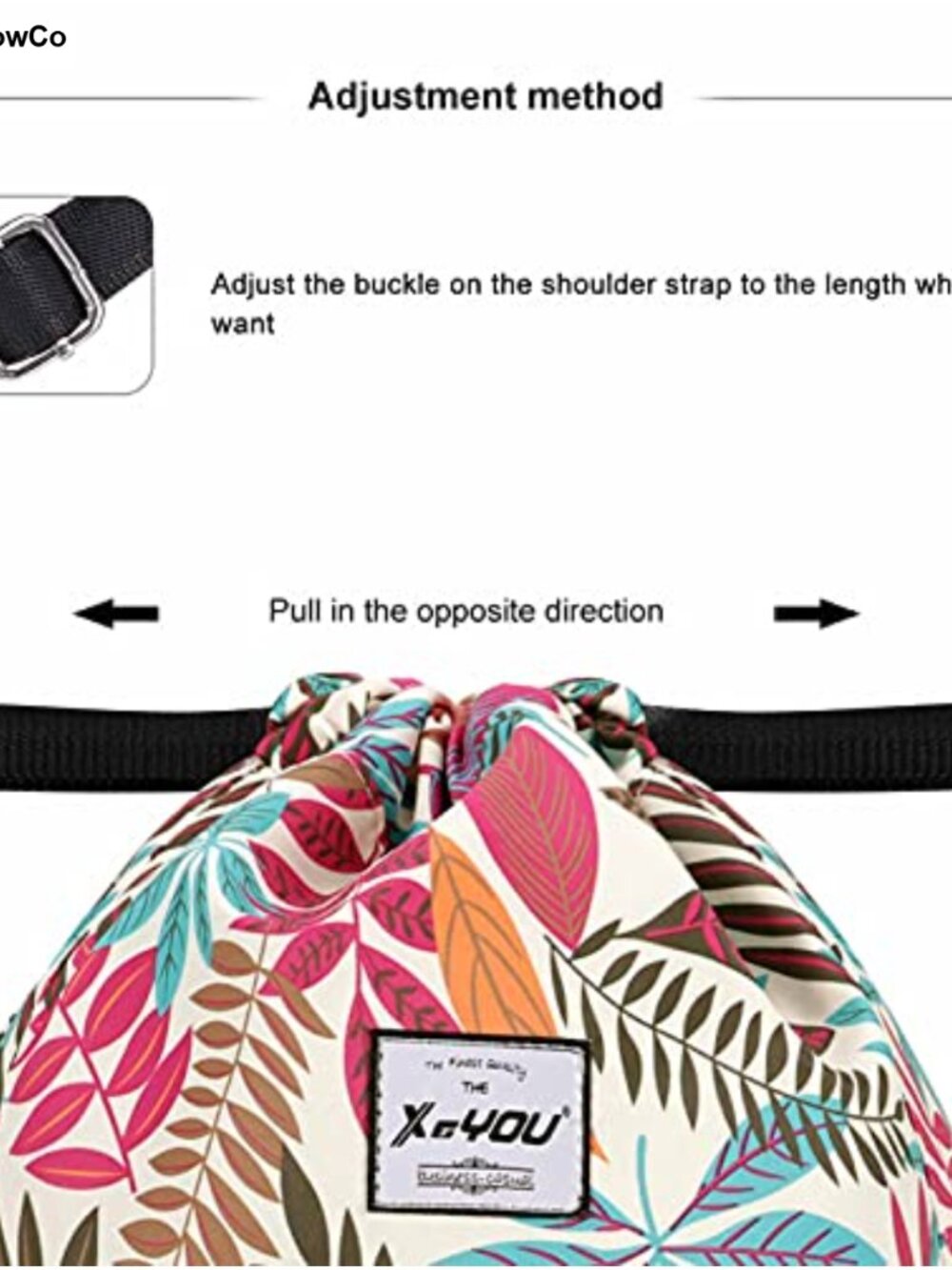 XEYOU Drawstring Backpack Polyester Gym Sackpack Waterproof - Picture 3 of 6